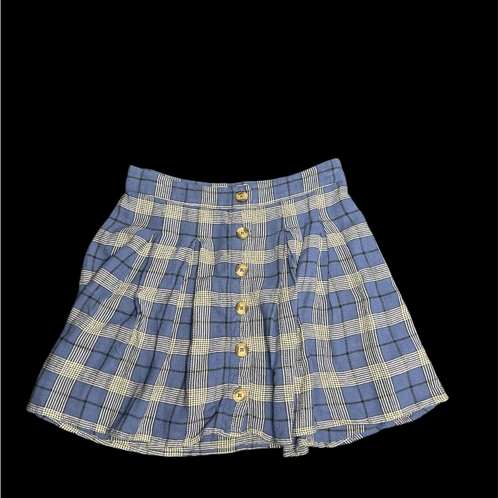 American Eagle Outfitters Blue and White Skater Mini Skirt